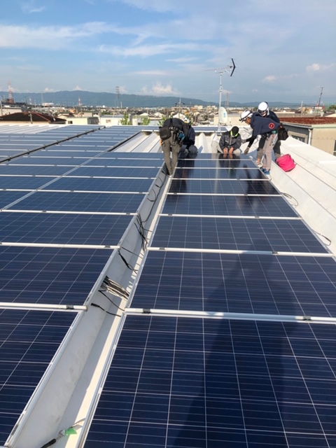 工場太陽光発電復旧工事