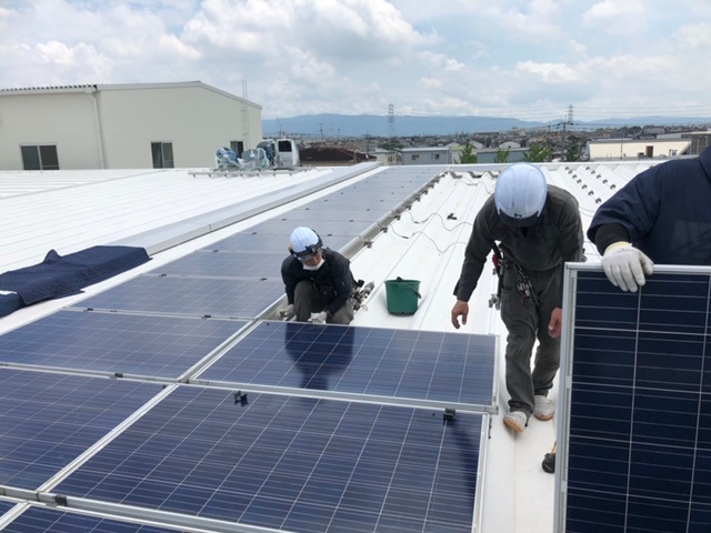 工場太陽光発電復旧工事