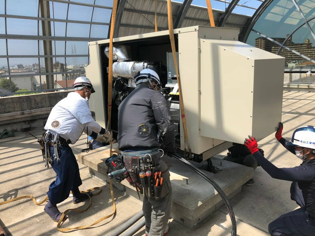 介護施設発電機入替工事