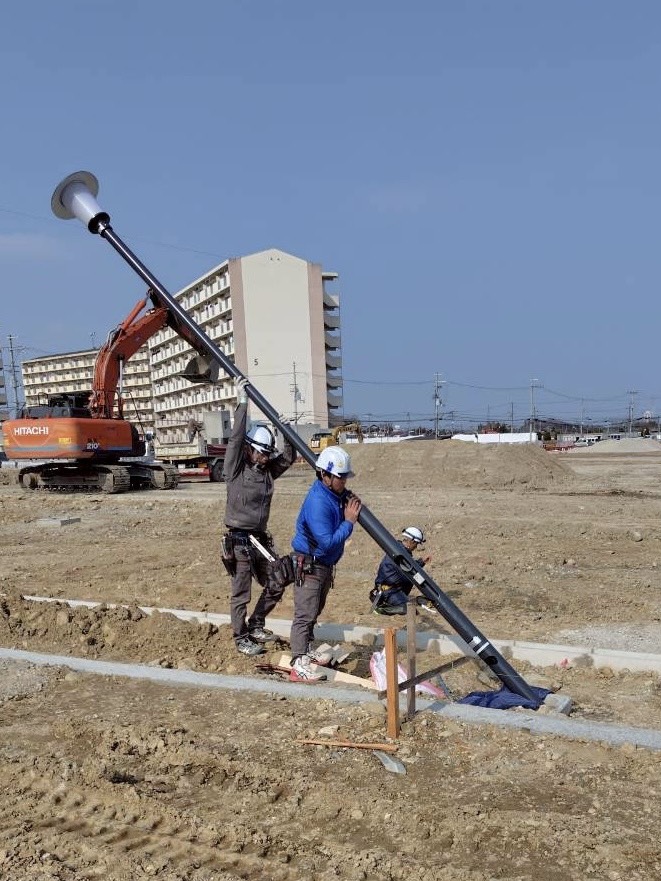 公園照明柱工事