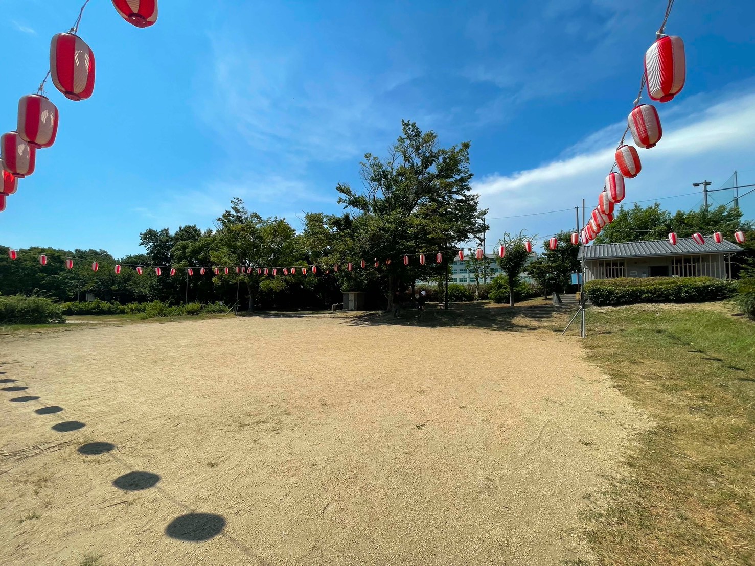 夏祭り 提灯取付工事