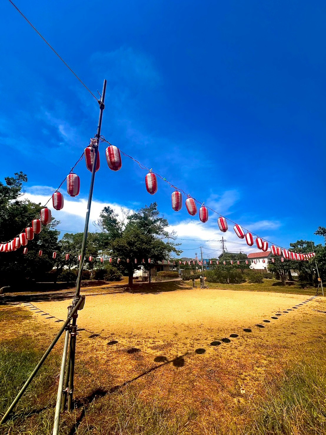 夏祭り 提灯取付工事