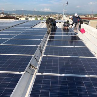 工場太陽光発電復旧工事
